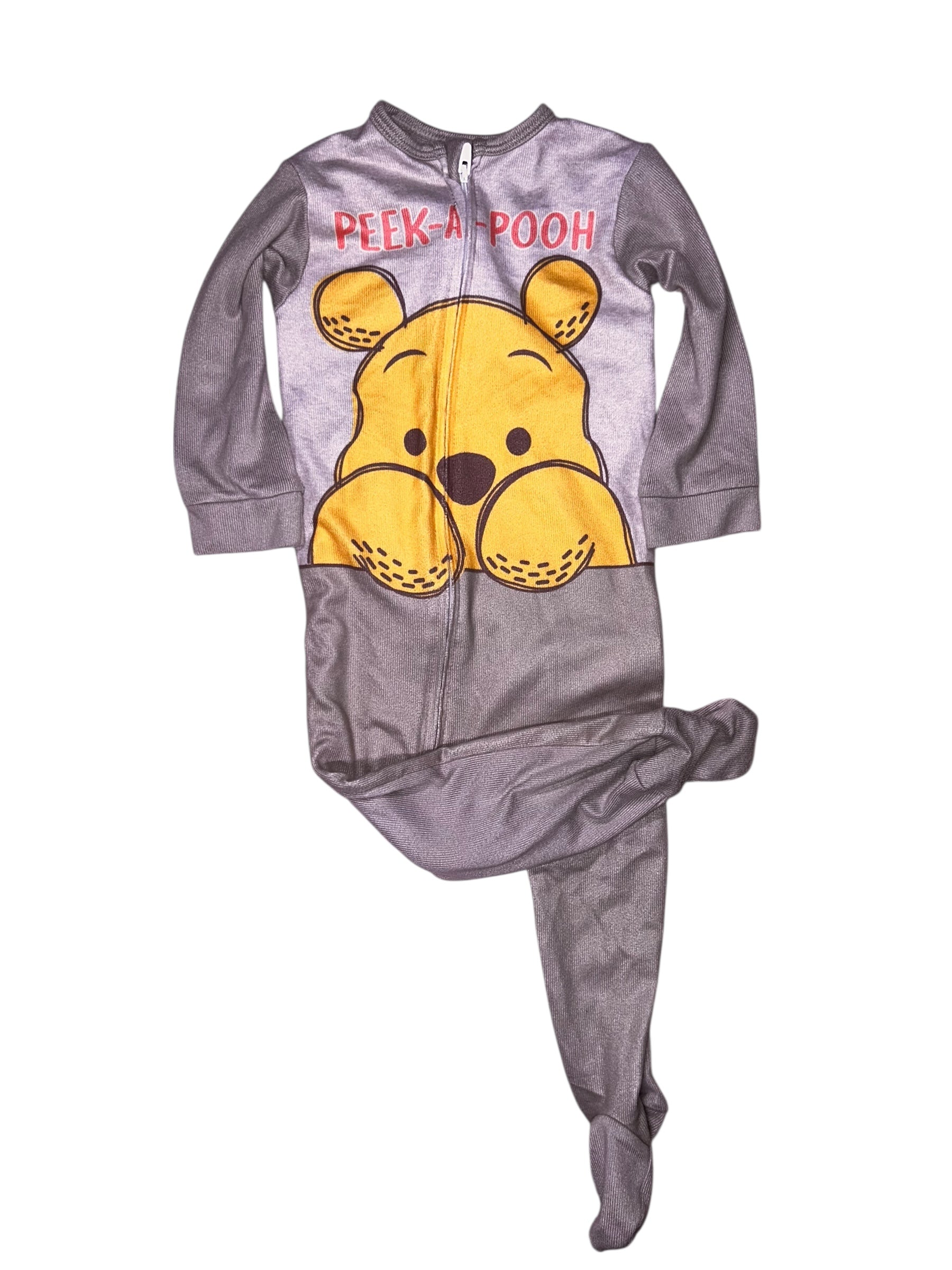 9M Disney Baby Pooh zip up sleeper $4