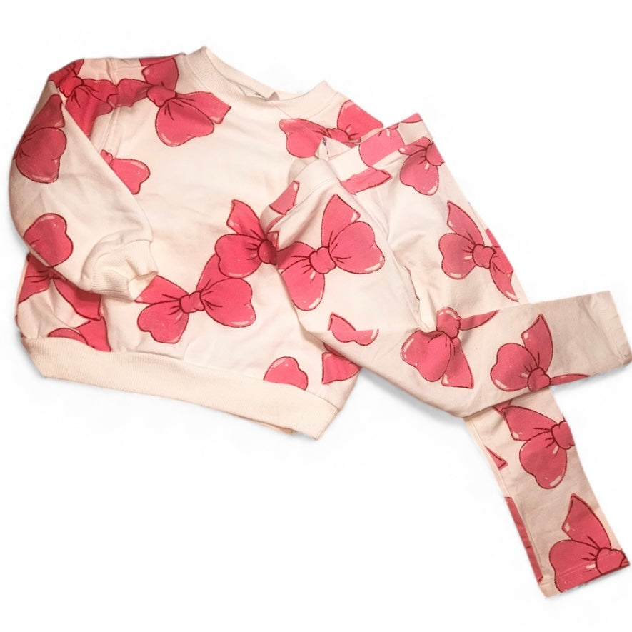 H&M 2T NWOT Pink Bows Crewneck & Leggings $25